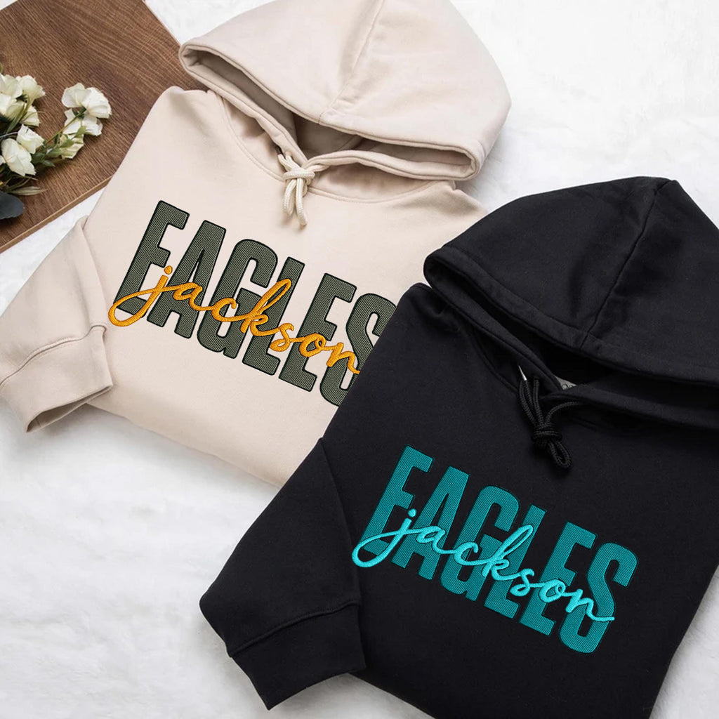 Custom Embroidered School Mascot Hoodie