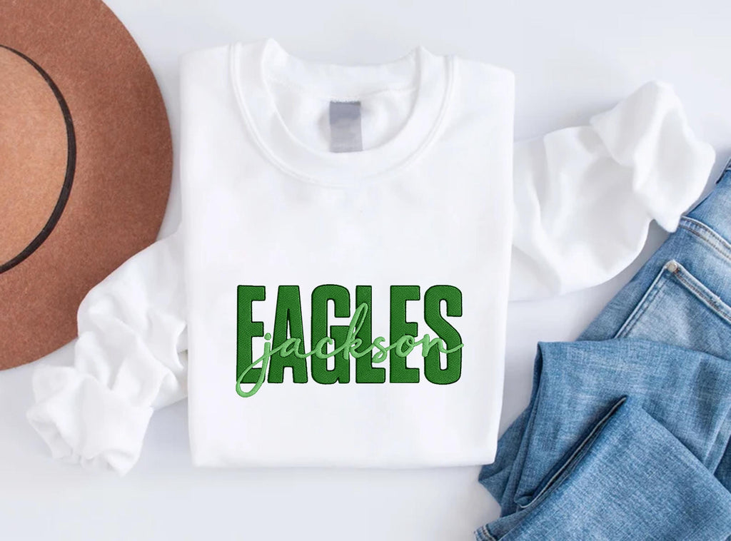 Custom Embroidered School Mascot Sweatshirt