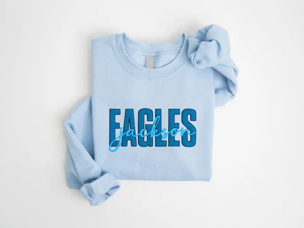 Custom Embroidered School Mascot Sweatshirt