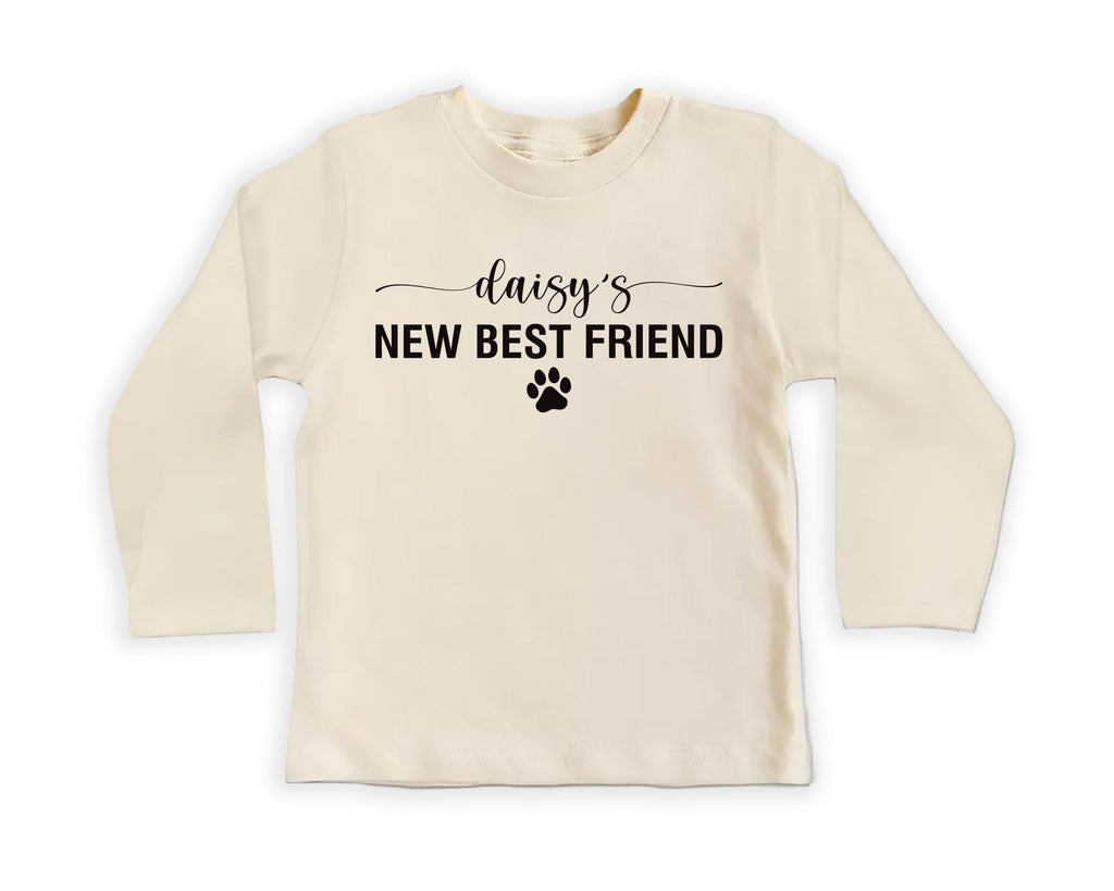 Dog’s Best Friend Onesie, Baby Bodysuit, Baby Shirt, Toddler Sweatshirt - New Baby Personalized Outfit, Custom Gift for Pet Loving Families