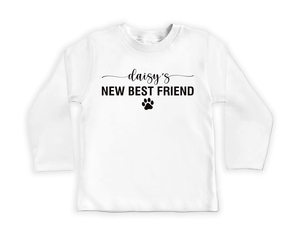Dog’s Best Friend Onesie, Baby Bodysuit, Baby Shirt, Toddler Sweatshirt - New Baby Personalized Outfit, Custom Gift for Pet Loving Families