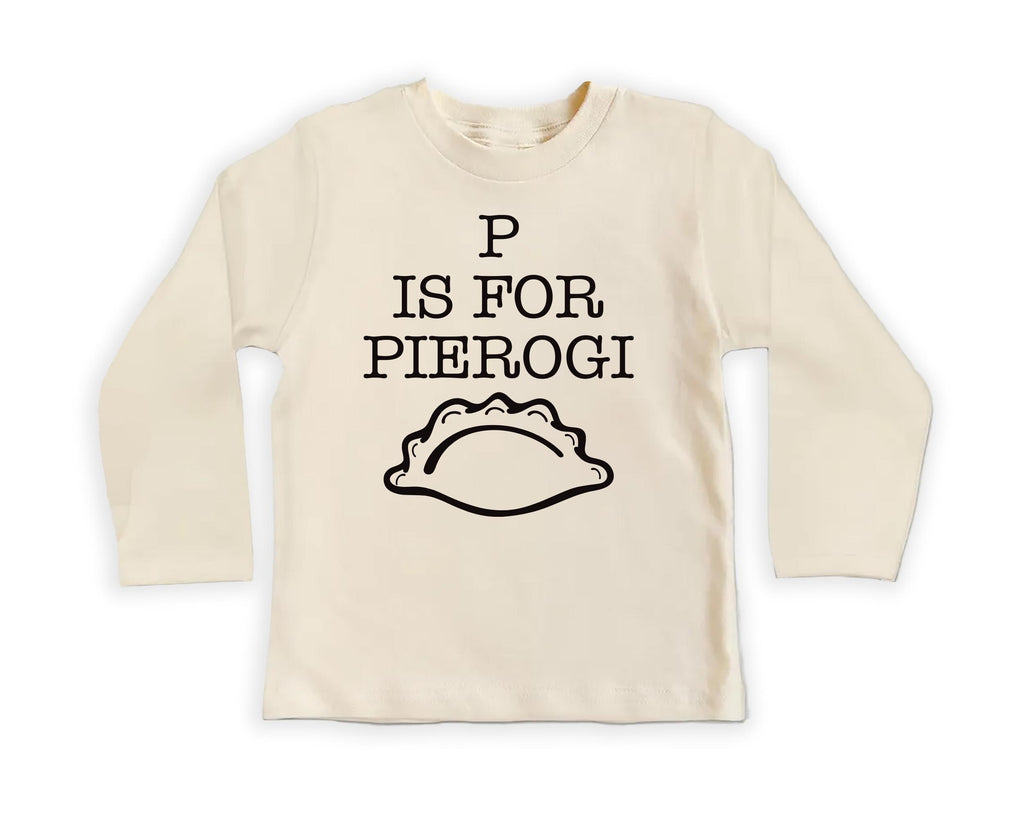 P Is For Pierogi Onesie, Baby Bodysuit, Baby Shirt, Toddler Sweatshirt - Funny Retro Polish Baby Outfit, Pierogi Gift, Foodie Baby Clothes