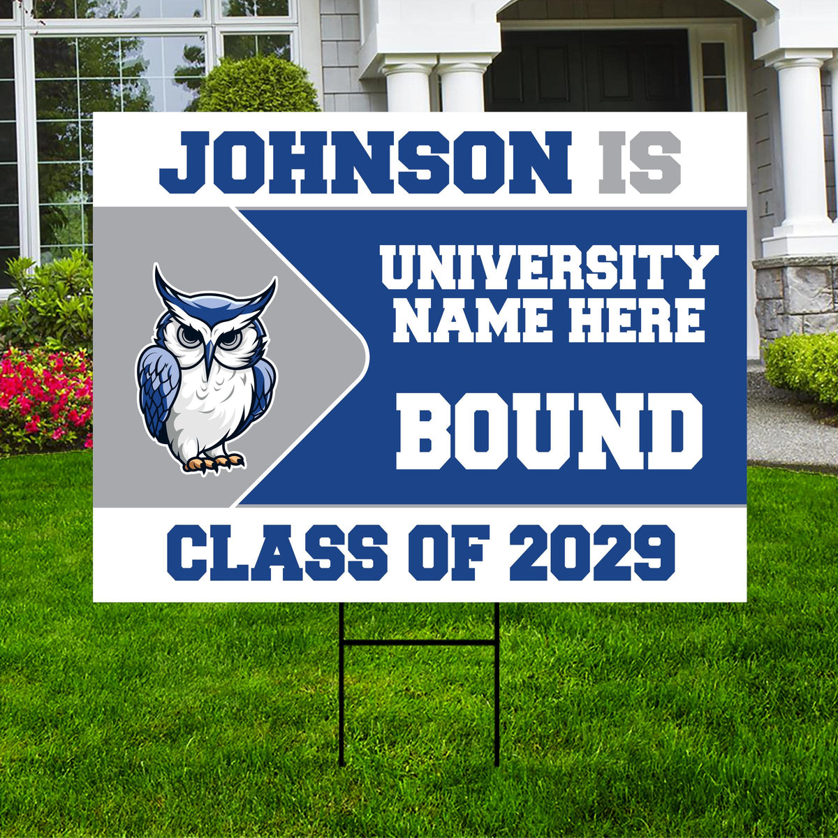 Personalized College Bound Future Yard Sign, College Logo Sign, Custom ...