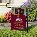 Personalized High School Graduation Photo Garden Flag, Double Sided Custom College Graduation, Class of 2025 Yard Sign, Celebration Flag