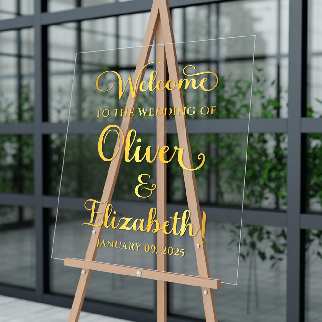 Modern Wedding Welcome Sign, Acrylic Wedding Decor Sign, Welcome to Our Wedding Acrylic Sign, Wedding Gifts, Elegant Ceremony Display