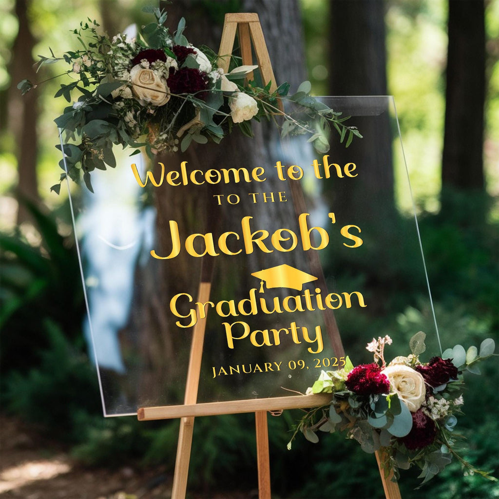 2025 Graduation Party Welcome Sign, Graduation Decor Sign, College Grad Party Display, Class of 2025 Sign, Graduation Gifts, Custom Sign