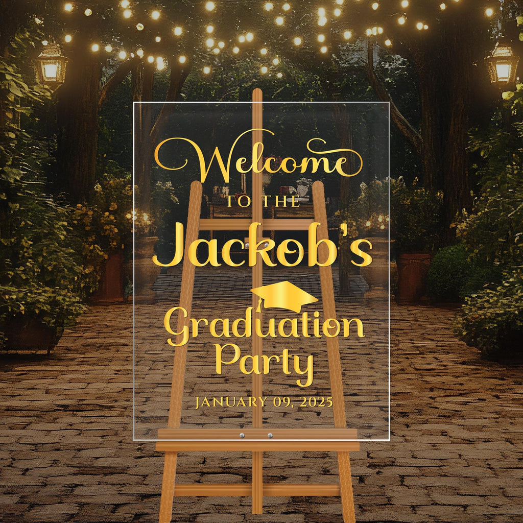 2025 Graduation Party Welcome Sign, Graduation Decor Sign, College Grad Party Display, Class of 2025 Sign, Graduation Gifts, Custom Sign