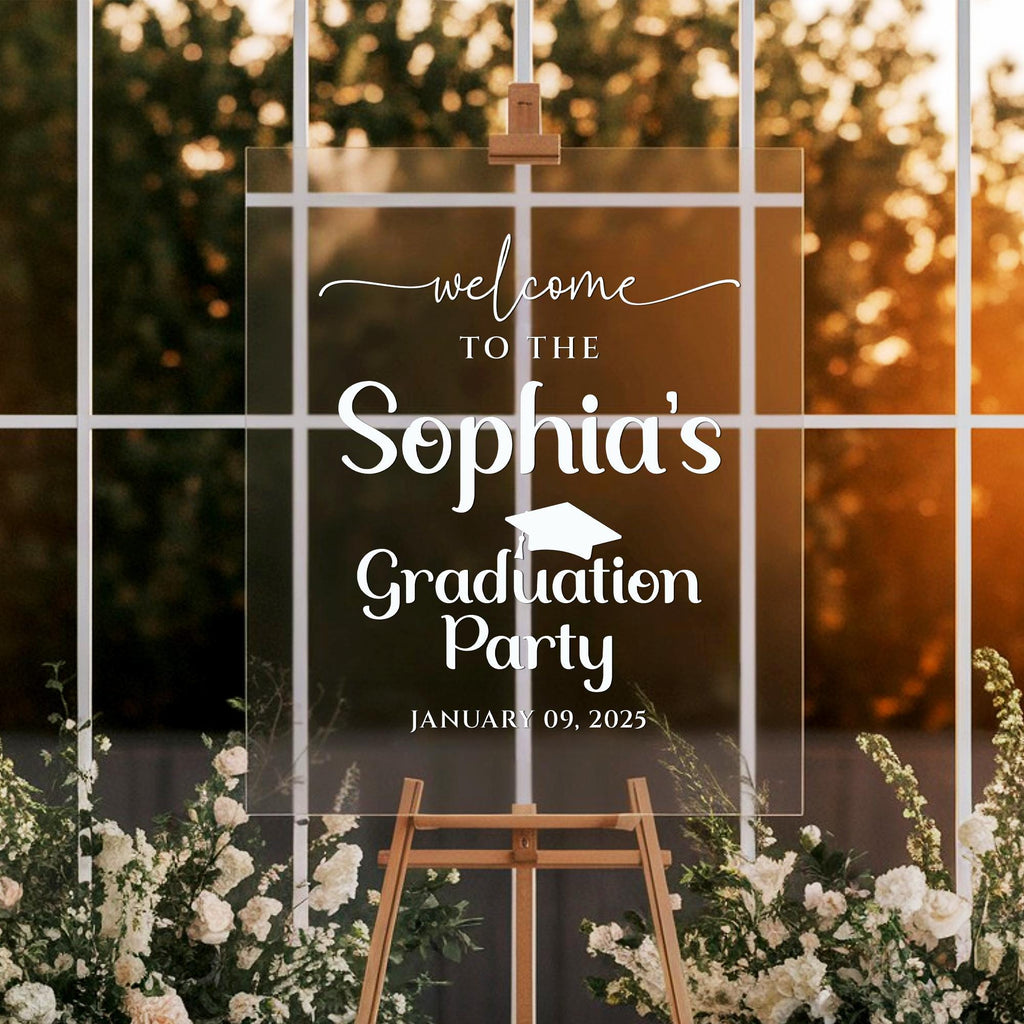 2025 Graduation Party Welcome Sign, Graduation Decor Sign, College Grad Party Display, Class of 2025 Sign, Graduation Gifts, Custom Sign