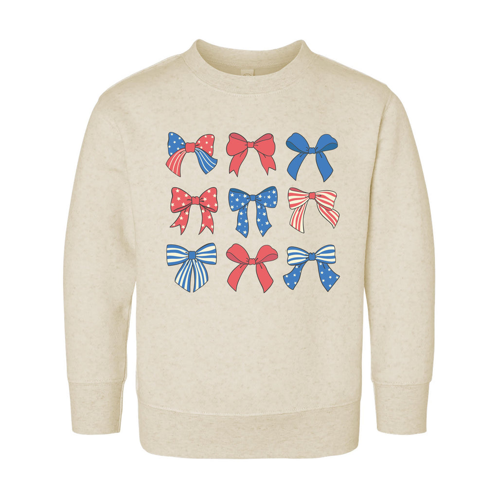 Patriotic Girl Onesie, Baby Bodysuit, Baby Shirt, Toddler Sweatshirt - Boho Coquette Bows Outfit, Cute Fourth of July Southern Girl Gift
