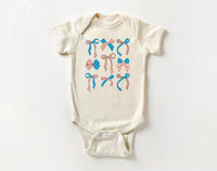 4th of July Onesie, Baby Bodysuit, Baby Shirt, Toddler Sweatshirt - Girls Coquette Patriotic Outfit, Boho Bows, Southern Girl July 4th Gift