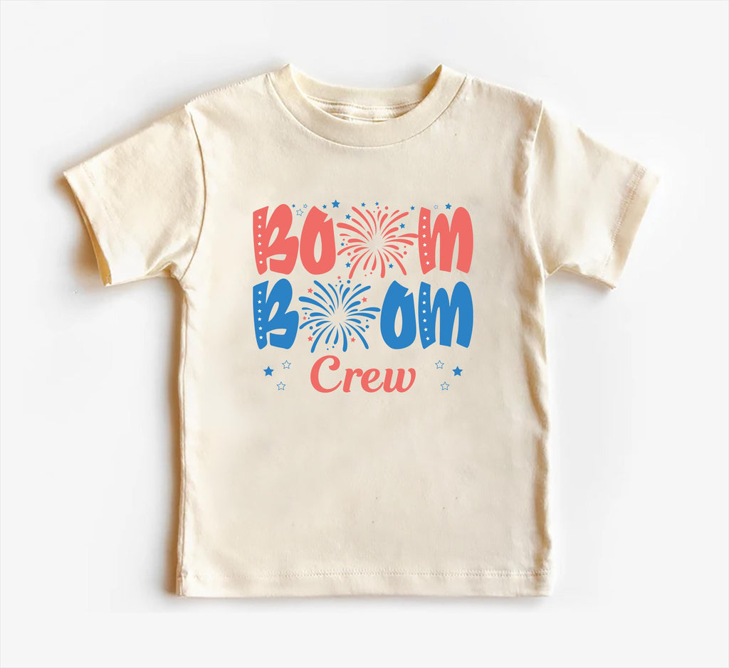 Boom Boom Crew Onesie, Baby Bodysuit, Baby Shirt, Toddler Sweatshirt - Cousin Crew Patriotic Outfit, Fourth of July Fireworks USA Baby Gift
