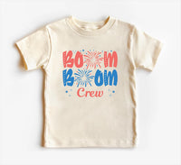 Boom Boom Crew Onesie, Baby Bodysuit, Baby Shirt, Toddler Sweatshirt - Cousin Crew Patriotic Outfit, Fourth of July Fireworks USA Baby Gift