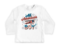 Fourth of July Boys Onesie, Baby Bodysuit, Baby Shirt, Toddler Sweatshirt - American Boy Retro Outfit, Vintage Patriotic USA Baby Gift