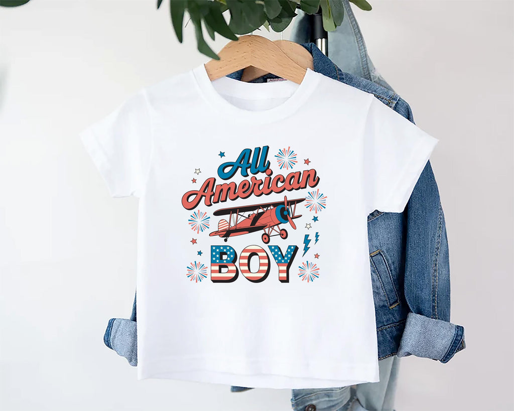 Fourth of July Boys Onesie, Baby Bodysuit, Baby Shirt, Toddler Sweatshirt - American Boy Retro Outfit, Vintage Patriotic USA Baby Gift