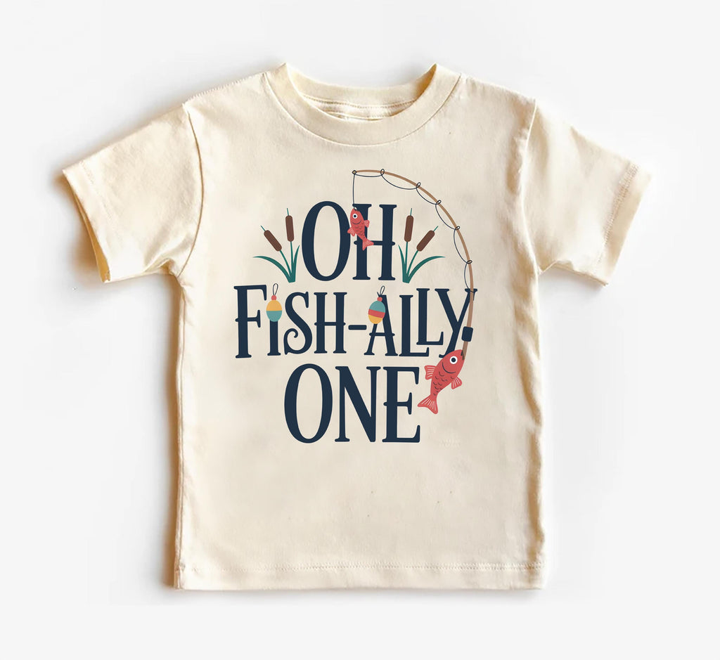 Oh Fish-Ally One Toddler Sweatshirt, Baby Shirt, Onesie, Baby Bodysuit - Vintage First Birthday Outfit, Cute One Year Old Fishing Party Gift