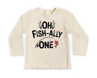 Oh Fish-Ally One Toddler Sweatshirt , Baby Shirt, Onesie, Baby Bodysuit - Vintage First Birthday Outfit, Cute One Year Old Fishing Party Gift