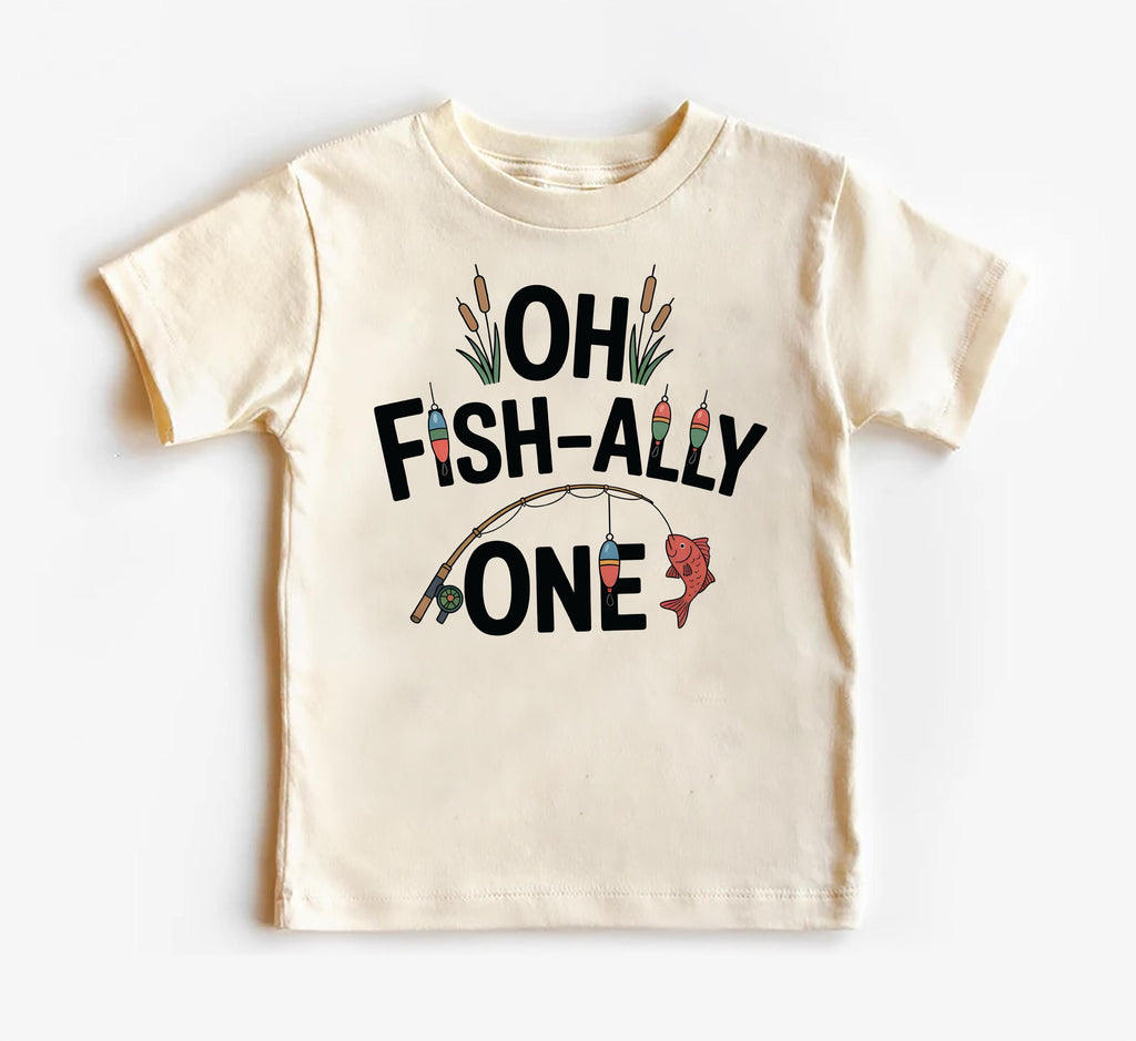 Oh Fish-Ally One Toddler Sweatshirt , Baby Shirt, Onesie, Baby Bodysuit - Vintage First Birthday Outfit, Cute One Year Old Fishing Party Gift