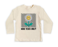 Good Vibes Onesie, Baby Bodysuit, Baby Shirt, Toddler Sweatshirt - Retro Daisy Summer Outfit, Cute Flower Baby Gift, Groovy Sunshine Look