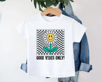 Good Vibes Onesie, Baby Bodysuit, Baby Shirt, Toddler Sweatshirt - Retro Daisy Summer Outfit, Cute Flower Baby Gift, Groovy Sunshine Look