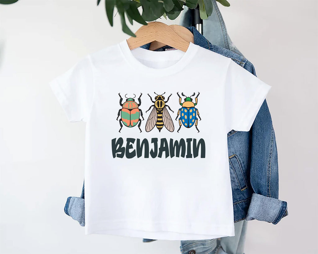 Personalized Bugs Onesie, Baby Bodysuit, Baby Shirt, Toddler Sweatshirt, Vintage Entomologist, Custom Name Insect Baby Gift, Nature Look