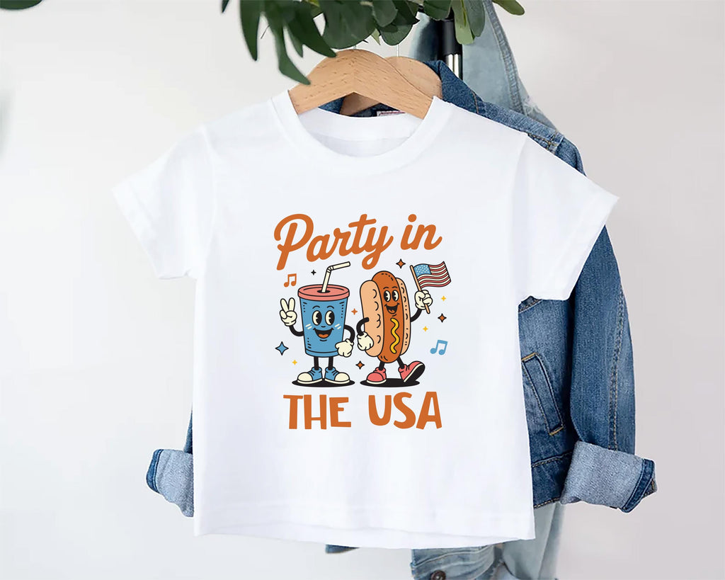 Retro 4th of July Onesie Baby Bodysuit, Baby Shirt, Toddler Sweatshirt,Party in the USA Outfit, Patriotic Baby Gift, Red White and Blue Look