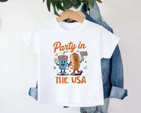 Retro 4th of July Onesie Baby Bodysuit, Baby Shirt, Toddler Sweatshirt,Party in the USA Outfit, Patriotic Baby Gift, Red White and Blue Look