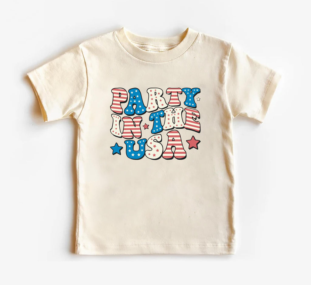Party in the USA Onesie, Baby Bodysuit, Baby Shirt, Toddler Sweatshirt - Patriotic Fourth of July Outfit, Cute Red White Blue Baby Gift
