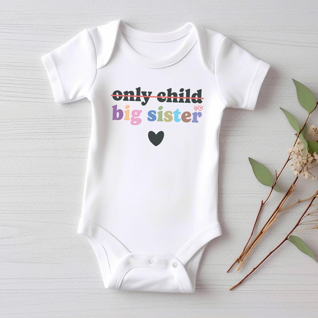 Retro Big Sister Onesie, Baby Bodysuit, Baby Shirt, Toddler Sweatshirt, Big Sis Sibling Outfit, Cute Announcement Gift, Sister Family Reveal