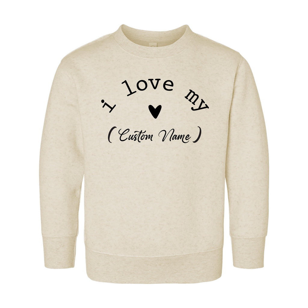 I Love My Custom Onesie, Baby Bodysuit, Baby Shirt, Toddler Sweatshirt - Cute Vintage Personalized Baby Outfit, Custom Name Family Gift Idea