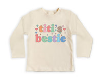 Titi’s Bestie Onesie, Baby Bodysuit, Baby Shirt, Toddler Sweatshirt, Auntie’s Bestie Boho Girls Rainbow Outfit, Gift from Aunt for Baby Girl