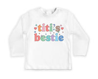 Titi’s Bestie Onesie, Baby Bodysuit, Baby Shirt, Toddler Sweatshirt, Auntie’s Bestie Boho Girls Rainbow Outfit, Gift from Aunt for Baby Girl