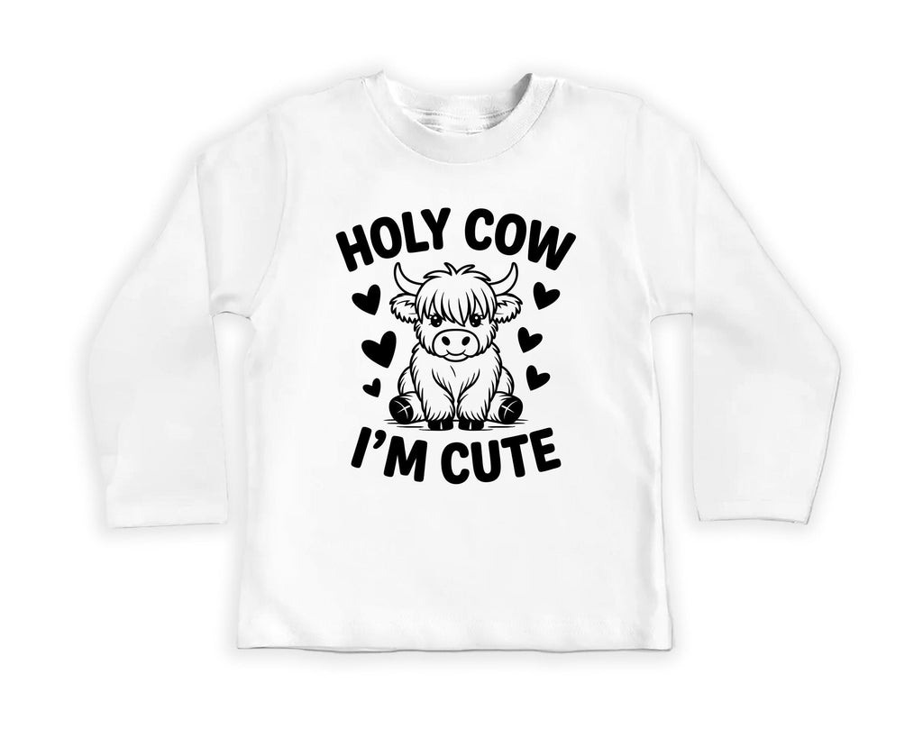 Holy Cow I’m Cute Onesie, Baby Bodysuit, Baby Shirt, Toddler Sweatshirt - Funny Cow Baby Outfit, Cute Farm Baby Gift, Country Style Look