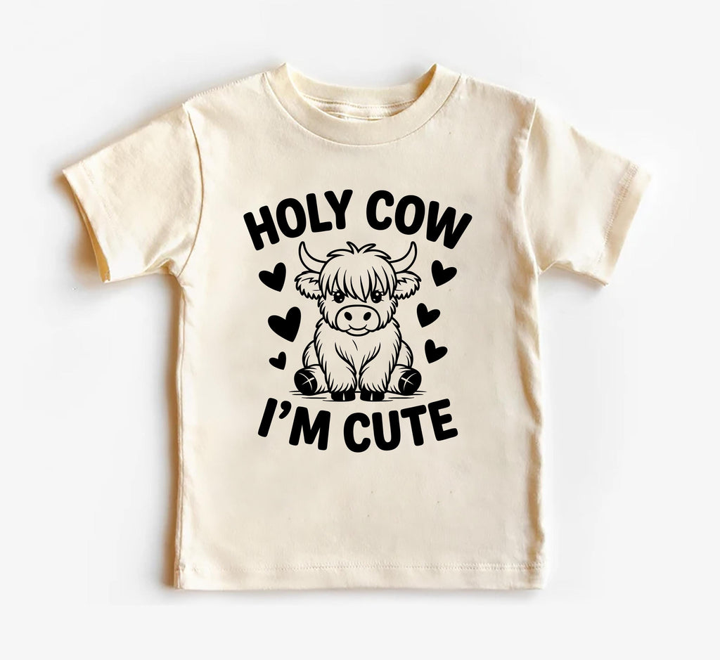 Holy Cow I’m Cute Onesie, Baby Bodysuit, Baby Shirt, Toddler Sweatshirt - Funny Cow Baby Outfit, Cute Farm Baby Gift, Country Style Look