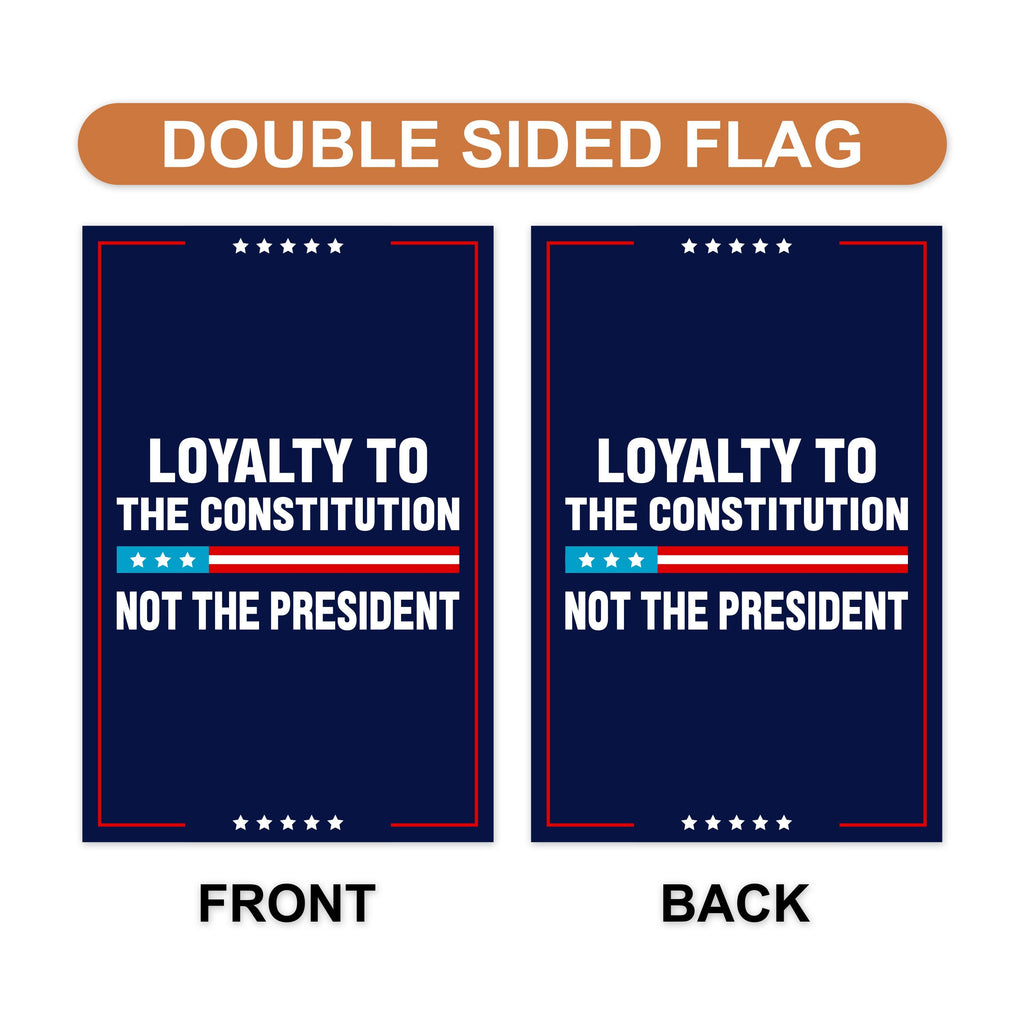 Loyalty to Constitution Garden Flag, 12x18 Inch Double Sided, Resist Hate Flag, Anti-Trump Flag, Resist Racism Flag, Resist Fascism Flag