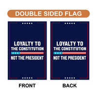 Loyalty to Constitution Garden Flag, 12x18 Inch Double Sided, Resist Hate Flag, Anti-Trump Flag, Resist Racism Flag, Resist Fascism Flag
