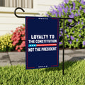 Loyalty to Constitution Garden Flag, 12x18 Inch Double Sided, Resist Hate Flag, Anti-Trump Flag, Resist Racism Flag, Resist Fascism Flag