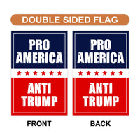 Pro-America Anti-Trump Garden Flag, 12x18 Inch Double Sided, Resist Hate Flag, Anti-Trump Flag, Resist Racism Flag, Resist Fascism Flag