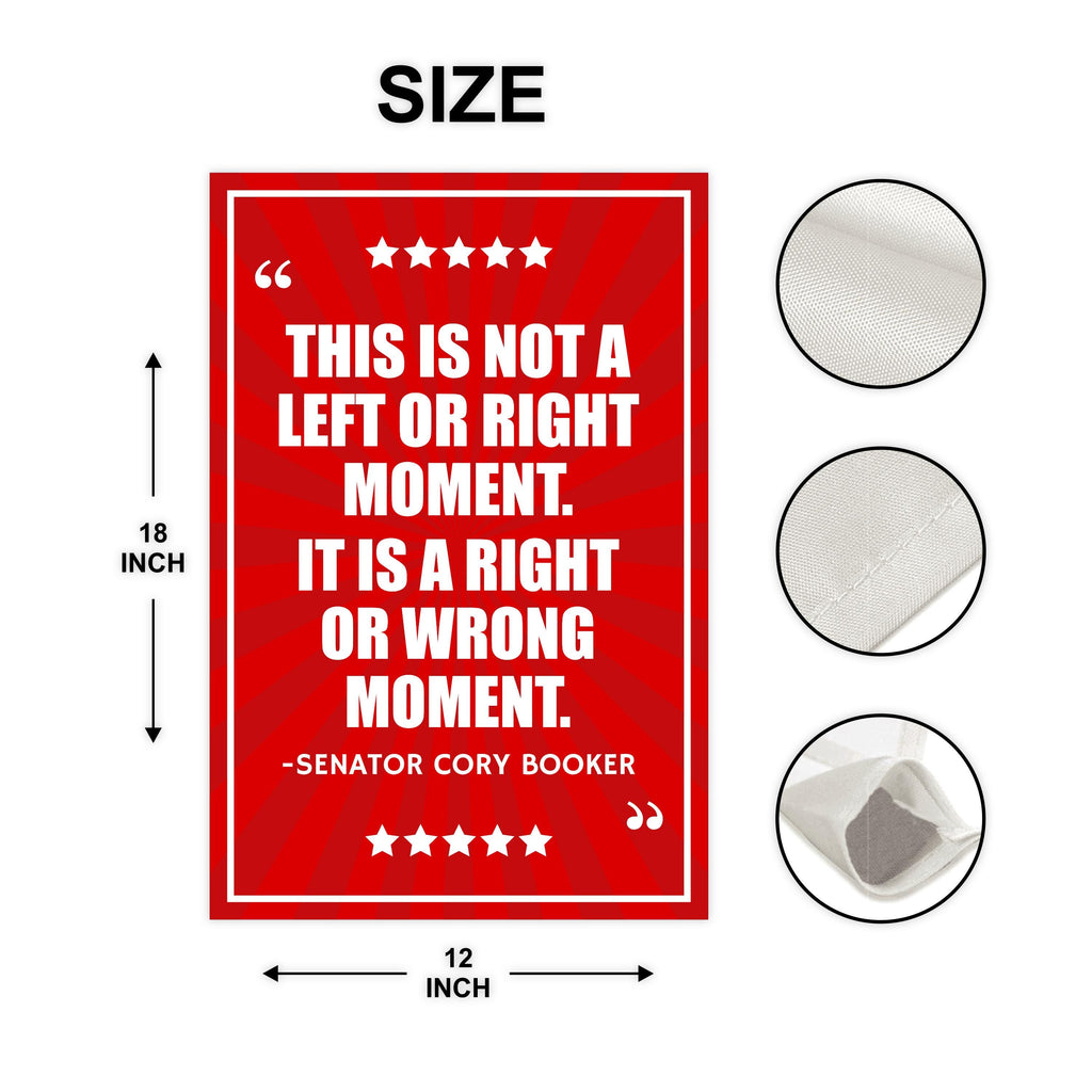 Senator Cory Booker Protest Garden Flag, 12x18 Inch Double Sided, Resist Hate, Anti-Trump Flag, Resist Racism Flag, Resist Fascism Flag