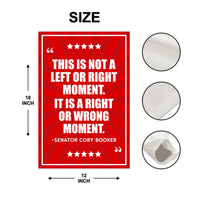 Senator Cory Booker Protest Garden Flag, 12x18 Inch Double Sided, Resist Hate, Anti-Trump Flag, Resist Racism Flag, Resist Fascism Flag