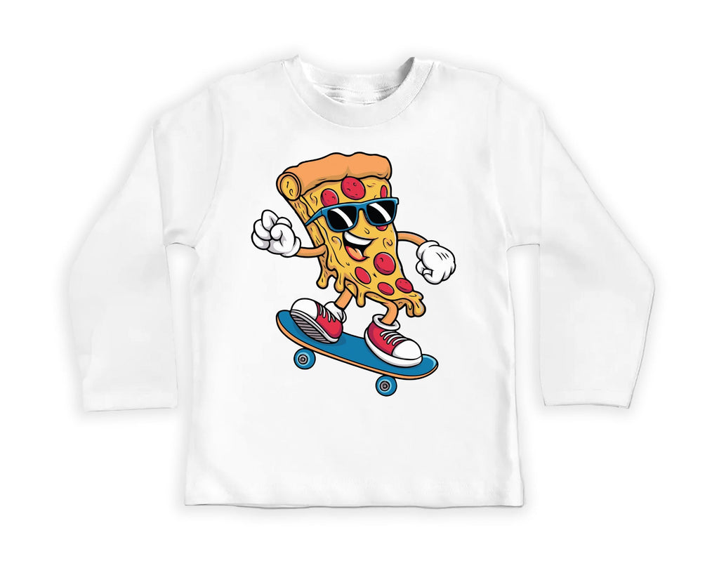 Funny Pizza Onesie, Baby Bodysuit, Baby Shirt, Toddler Sweatshirt - Retro Skateboard Baby Outfit, Foodie Baby Gift, Trendy Funny Baby Look