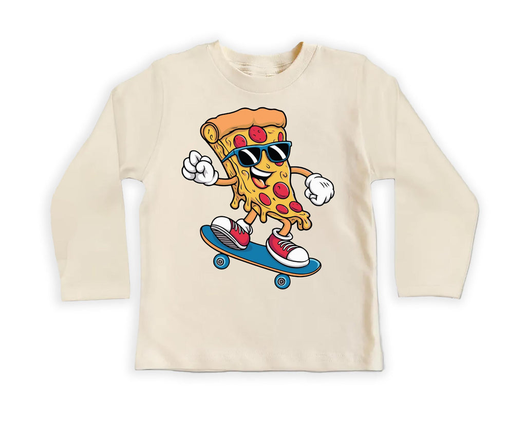 Funny Pizza Onesie, Baby Bodysuit, Baby Shirt, Toddler Sweatshirt - Retro Skateboard Baby Outfit, Foodie Baby Gift, Trendy Funny Baby Look