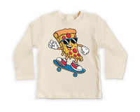 Funny Pizza Onesie, Baby Bodysuit, Baby Shirt, Toddler Sweatshirt - Retro Skateboard Baby Outfit, Foodie Baby Gift, Trendy Funny Baby Look