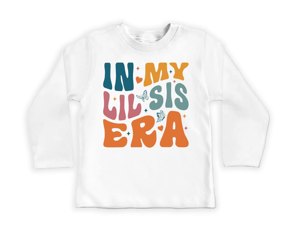 Retro Lil Sis Onesie, Baby Bodysuit, Baby Shirt, Toddler Sweatshirt - In My Lil Sis Era Outfit, Retro Sister Gift, Little Sister Baby Look