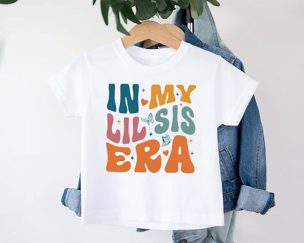 Retro Lil Sis Onesie, Baby Bodysuit, Baby Shirt, Toddler Sweatshirt - In My Lil Sis Era Outfit, Retro Sister Gift, Little Sister Baby Look