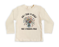 What a Wonderful World Onesie, Baby Bodysuit, Baby Shirt, Toddler Sweatshirt - Retro Boho Baby Outfit, Baby Gift, Earthy Nature Style Look
