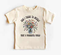 What a Wonderful World Onesie, Baby Bodysuit, Baby Shirt, Toddler Sweatshirt - Retro Boho Baby Outfit, Baby Gift, Earthy Nature Style Look