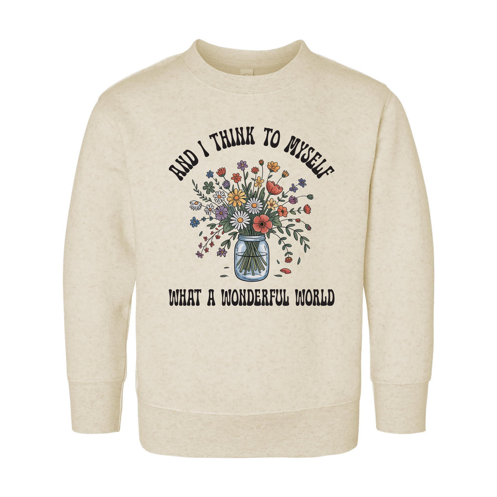 What a Wonderful World Onesie, Baby Bodysuit, Baby Shirt, Toddler Sweatshirt - Retro Boho Baby Outfit, Baby Gift, Earthy Nature Style Look