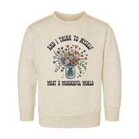 What a Wonderful World Onesie, Baby Bodysuit, Baby Shirt, Toddler Sweatshirt - Retro Boho Baby Outfit, Baby Gift, Earthy Nature Style Look