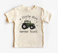 A Little Dirt Never Hurt Onesie, Baby Bodysuit, Baby Shirt, Toddler Sweatshirt - Trendy Farm Tractor Boys Outfit, Cute Country Boy Gift Idea