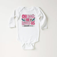 Oh How He Loves Us Onesie, Baby Bodysuit, Baby Shirt, Toddler Sweatshirt, Boho Religious Baby Outfit, Ephesians 2:4-8 Bible Verse Faith Gift